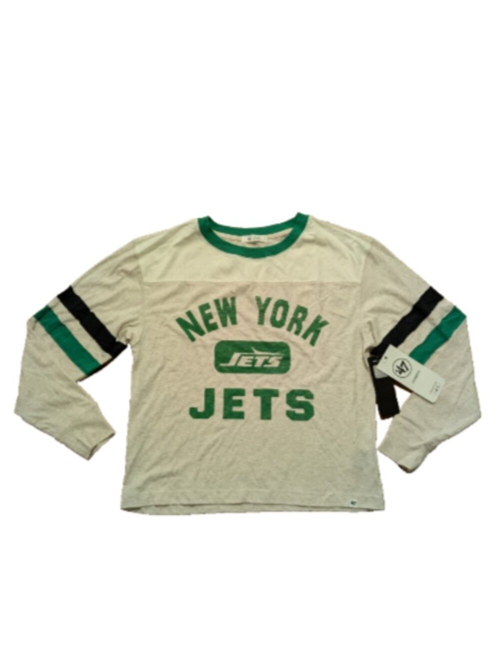 New York Jets Shirt Womens Small 47 Brand NFL Football Logo Cropped NWT Tee  New